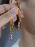 Jhene Purple Tassel Earrings