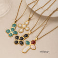 Joi Colorful Enamel Cross Necklace [IVPQY4JR]