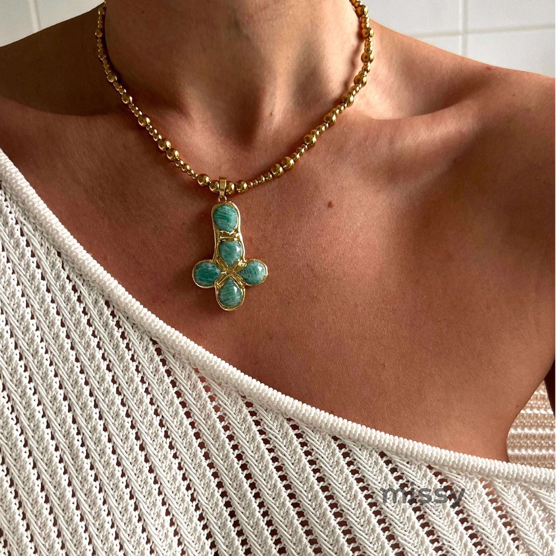 Joi Colorful Enamel Cross Necklace [2AIMLAQ8]