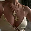 Joi Colorful Enamel Cross Necklace [N8XW12FC]