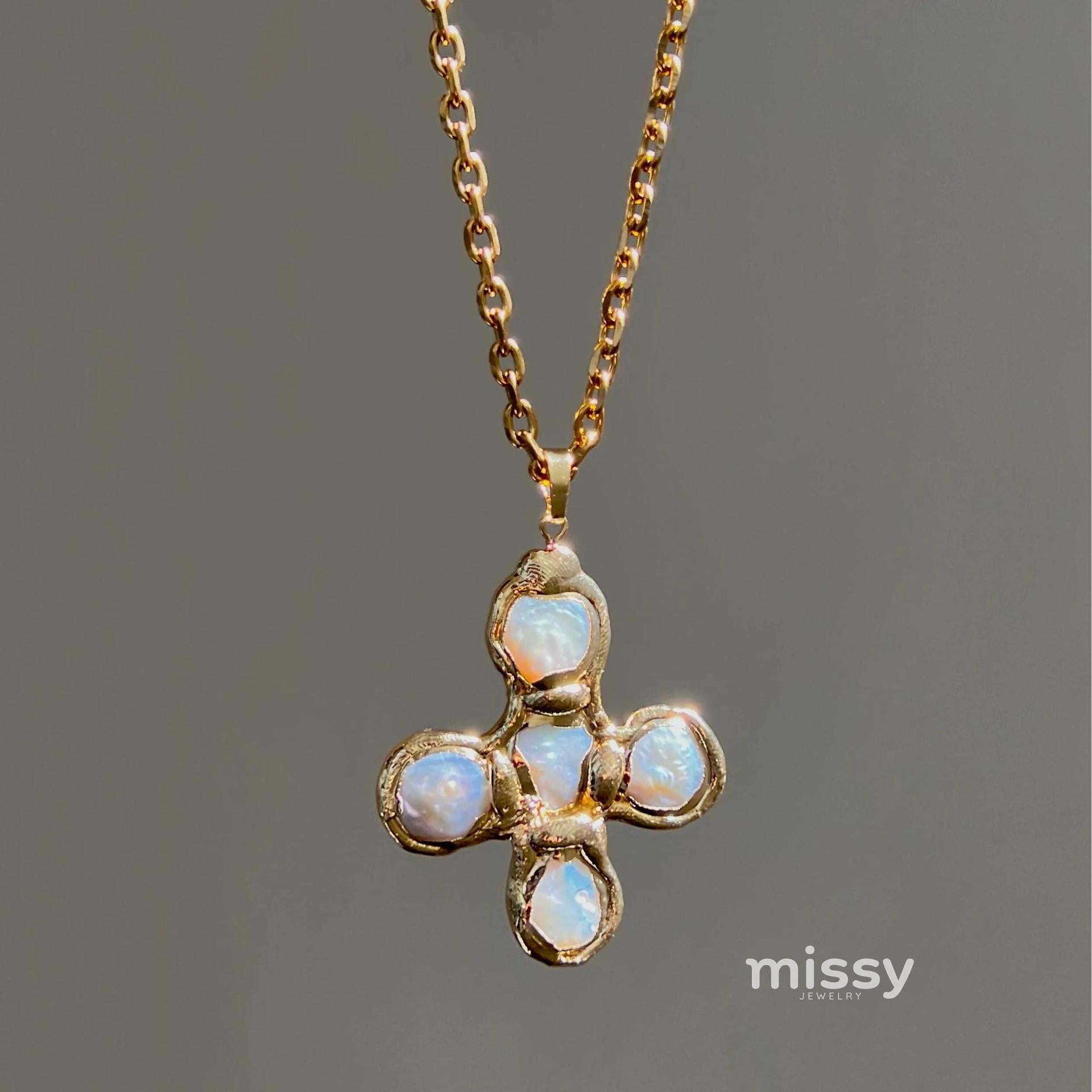 Joi Colorful Enamel Cross Necklace [VEYQJJ3I]