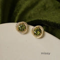 Jolynn Hollow Garnet Zircon Earrings [H1UZ0P0P]