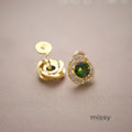 Jolynn Hollow Garnet Zircon Earrings [0A0NFHI7]