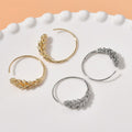 Jordy Delicate Wheat Hoop Earrings [WBUBT65N]