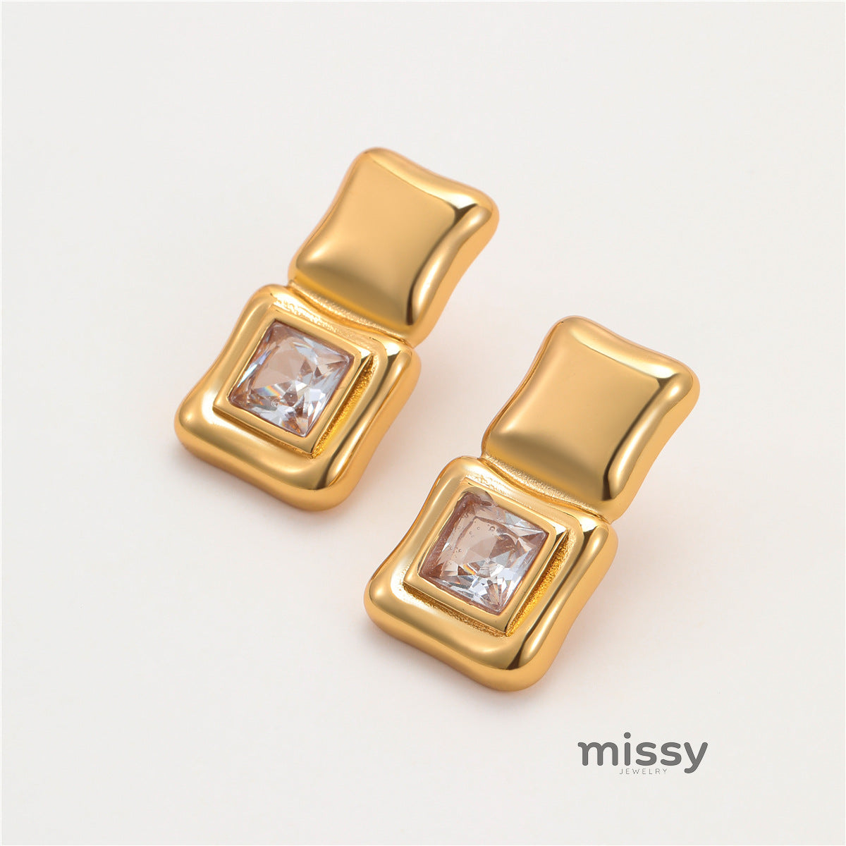Joselyn Geometric Zircon Earrings [L9B2OWV0]