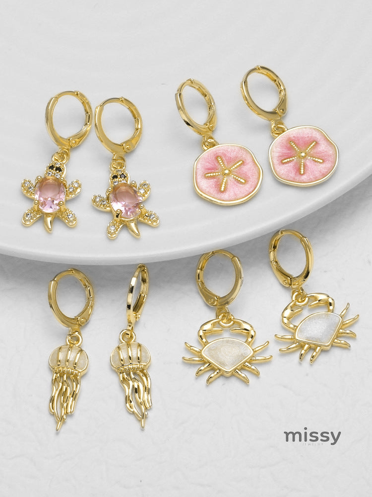 Joselyn Ocean Charm Drop Earrings [TVTK00Y2]