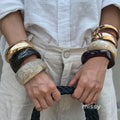 Jovanna Marbled Statement Bangle [QINBICUN]