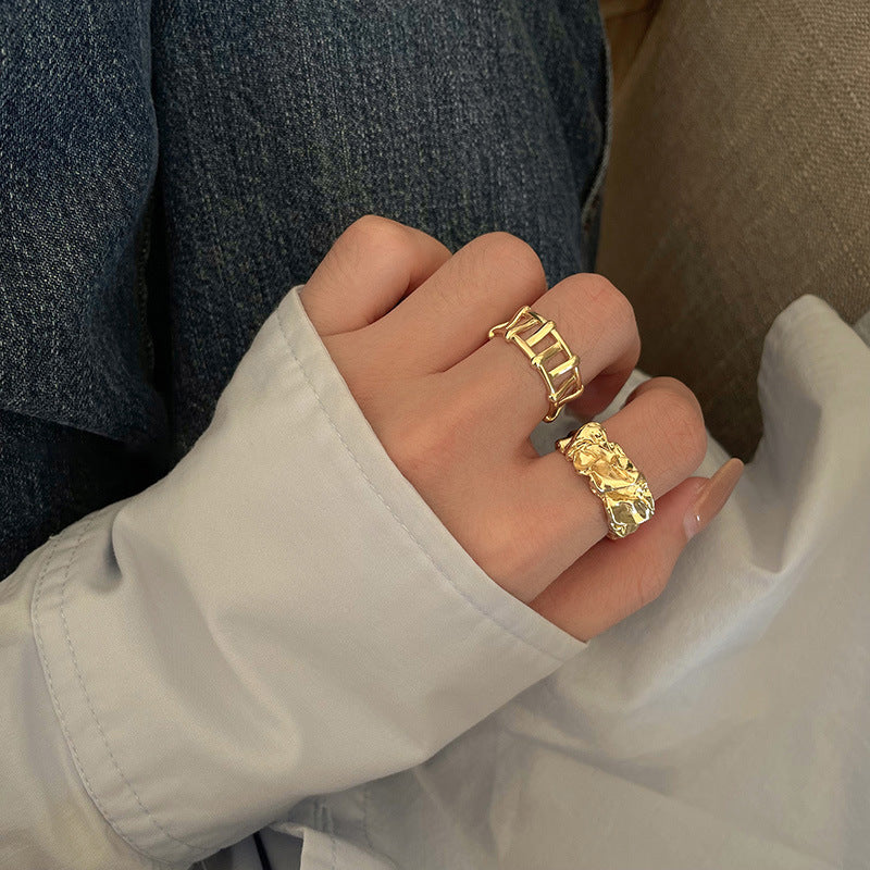 Joyce Irregular Textured Ring [F61X3QG5]