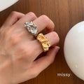 Joyce Irregular Textured Ring [GKLZBBT7]