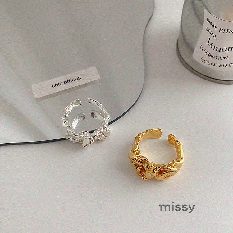 Joyce Irregular Textured Ring [BLIORVTG]