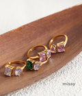 Julieann Geometric Crystal Ring [5NXW2I17]