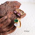 Julieann Geometric Crystal Ring [6QFC18EE]