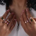 Julieann Geometric Crystal Ring [VQ1UN29Q]