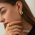 Julietta Oval Stone Drop Earrings