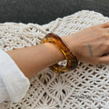 Justyce Marbled Resin Bangle [QII488WB]