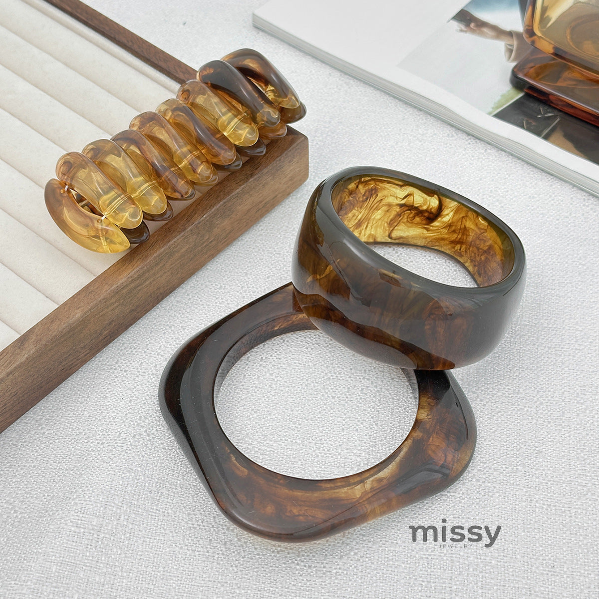 Justyce Marbled Resin Bangle [8N1UH5C8]