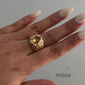 Kaleena Gemstone Open Ring