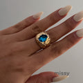 Kaleena Gemstone Open Ring