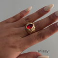 Kaleena Gemstone Open Ring