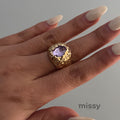 Kaleena Gemstone Open Ring