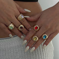 Kaleena Gemstone Open Ring