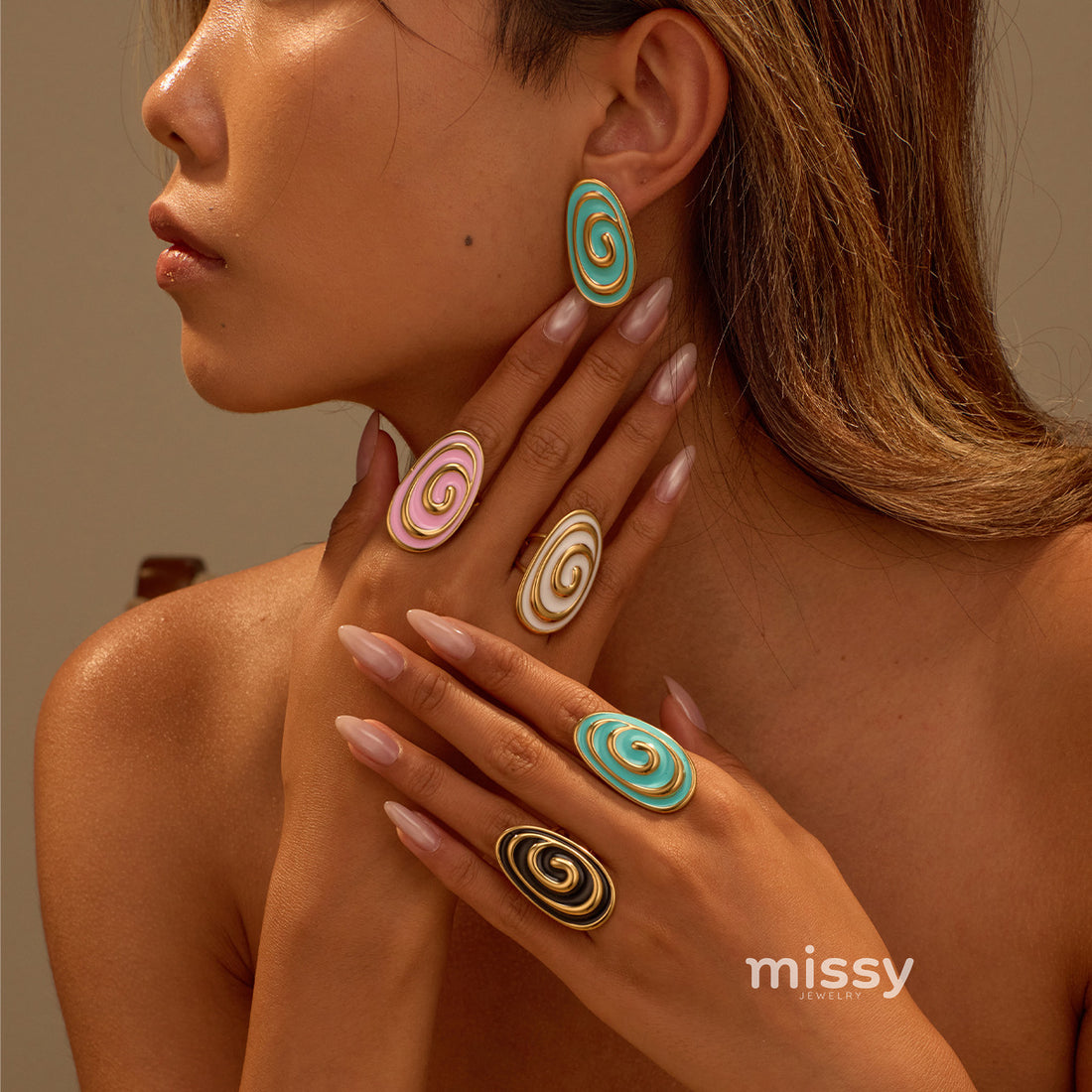 Kaleesi Oval Line Jewelry Set [ZGKB0ADH]