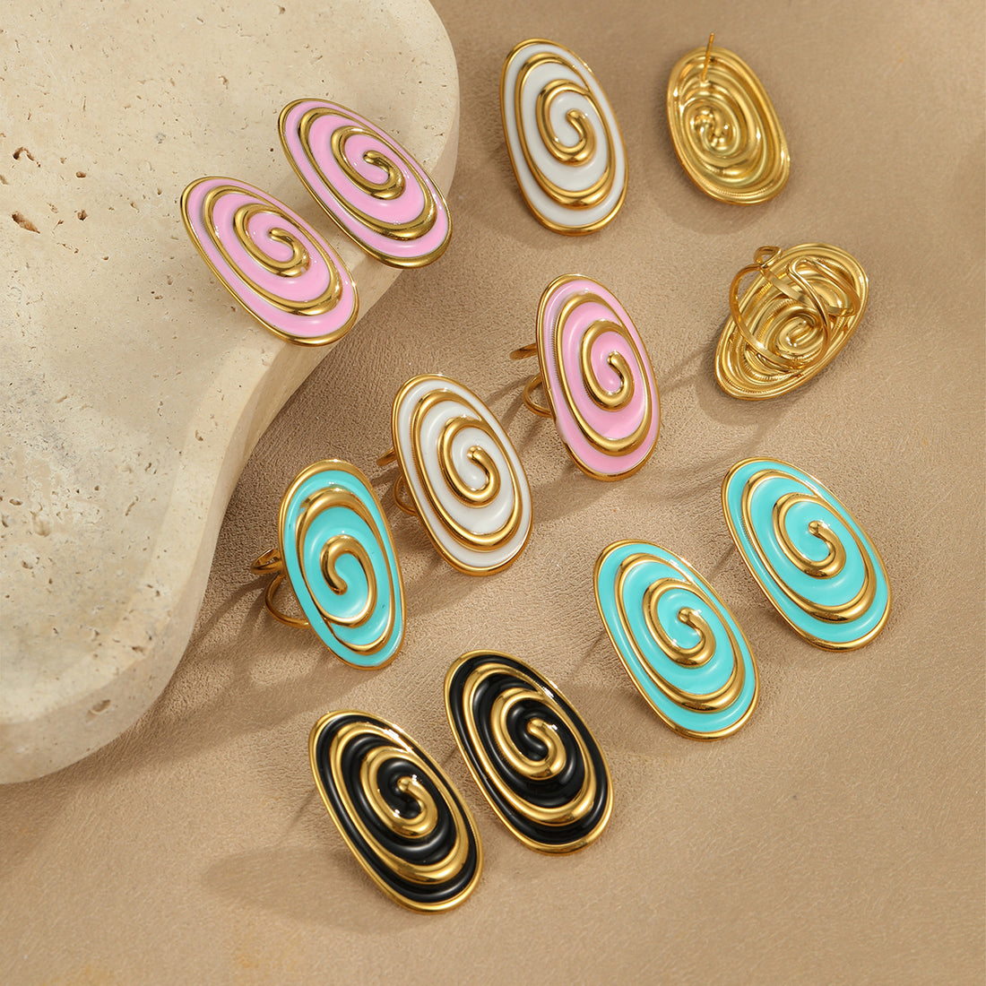 Kaleesi Oval Line Jewelry Set [ZGKB0ADH]