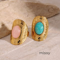 Kamari Open Natural Stone Ring