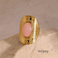Kamari Open Natural Stone Ring