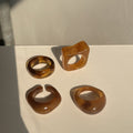 Kamilla Chunky Resin Ring Set [9P892NSI]
