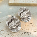 Karalynn Metallic Pleated Flower Earrings