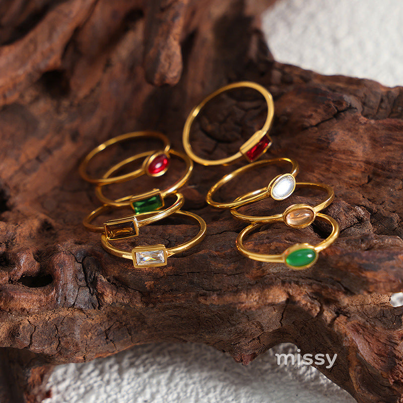 Karena Adjustable Gemstone Ring [47K3D9E1]