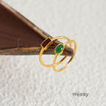 Karena Adjustable Gemstone Ring [TRGWW4U5]