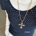 Karmella Retro Cross Necklace [VRUKK9UZ]
