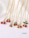Karol Cherry Pendant Necklace [KQ630XSB]