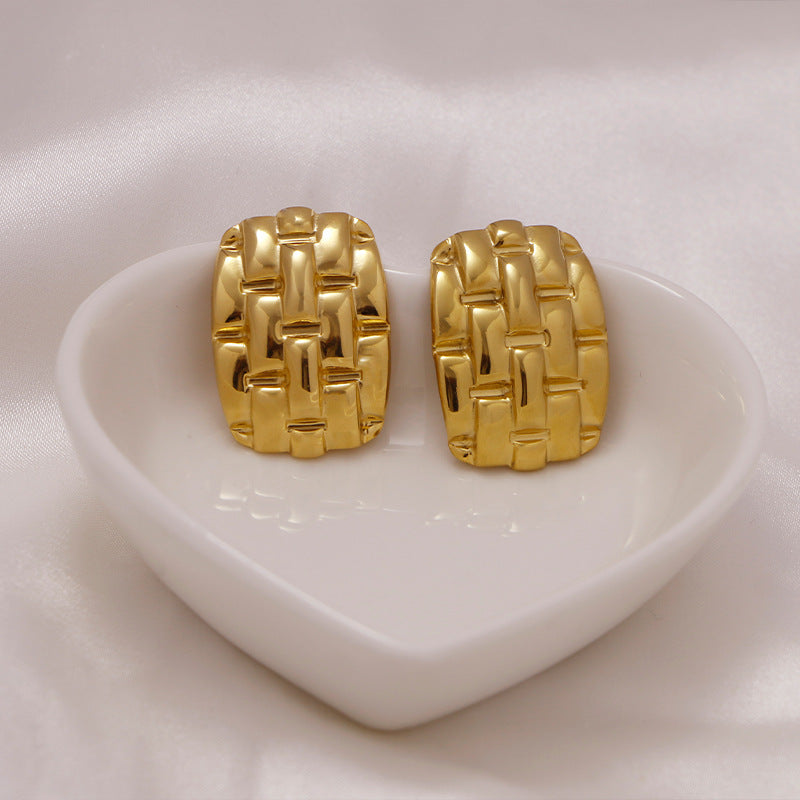 Karolina Woven Texture Earrings [2Y0PBRW3]