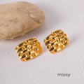 Karolina Woven Texture Earrings [WSKKUPGR]