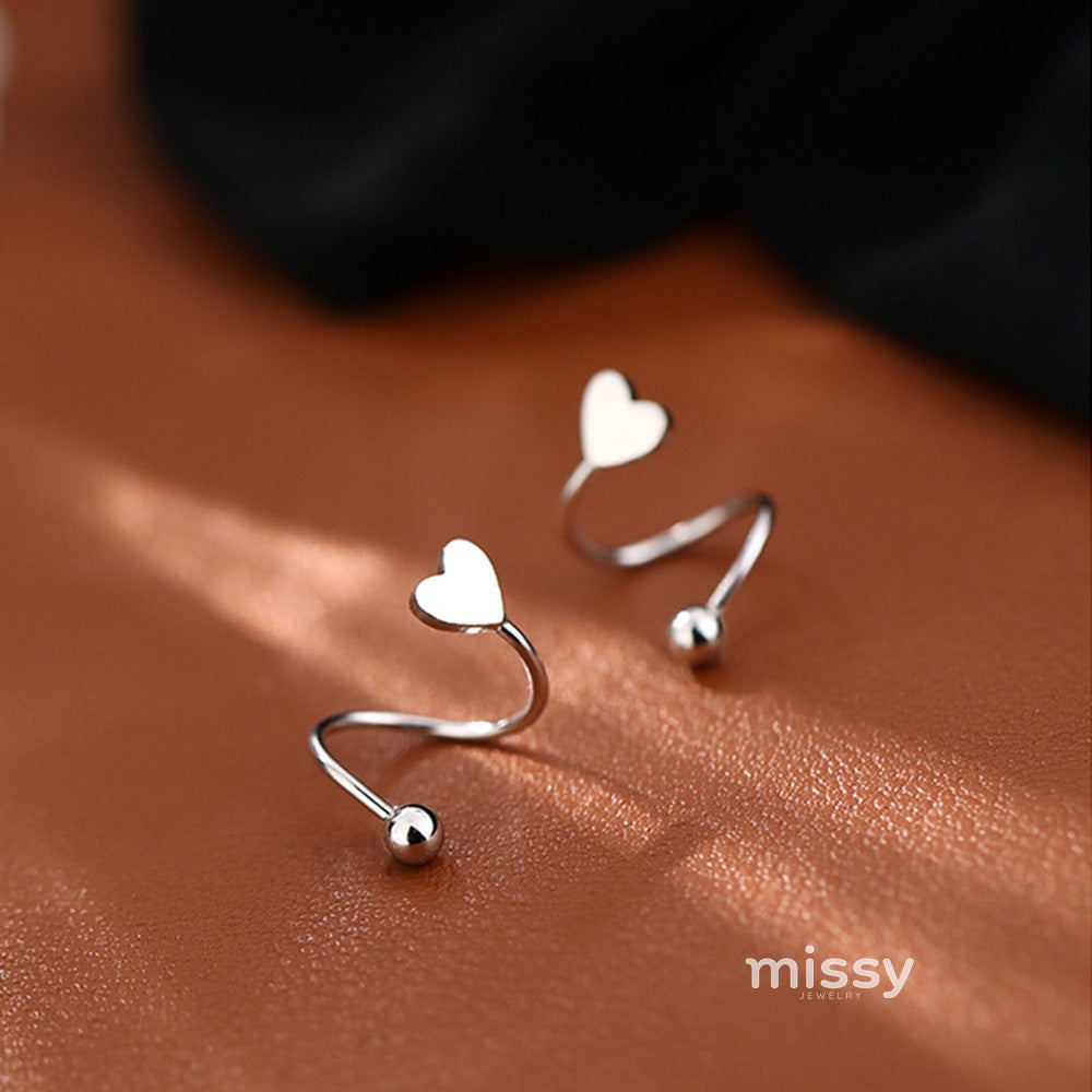 Karra Star Heart Cartilage Studs [BU5DNCV6]