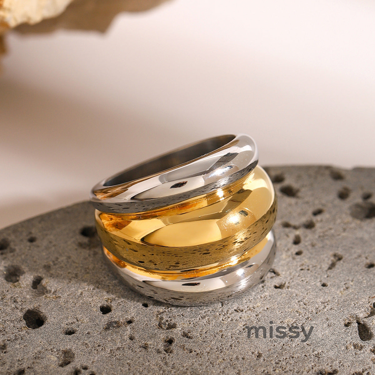 Karsen Two-Tone Band Ring