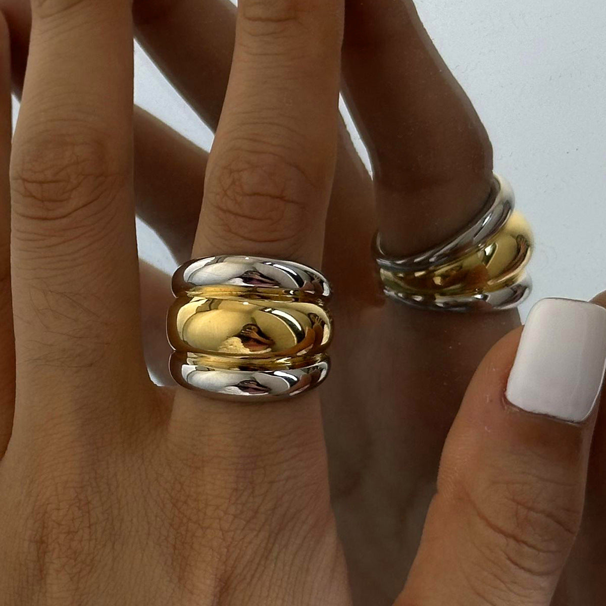 Karsen Two-Tone Band Ring