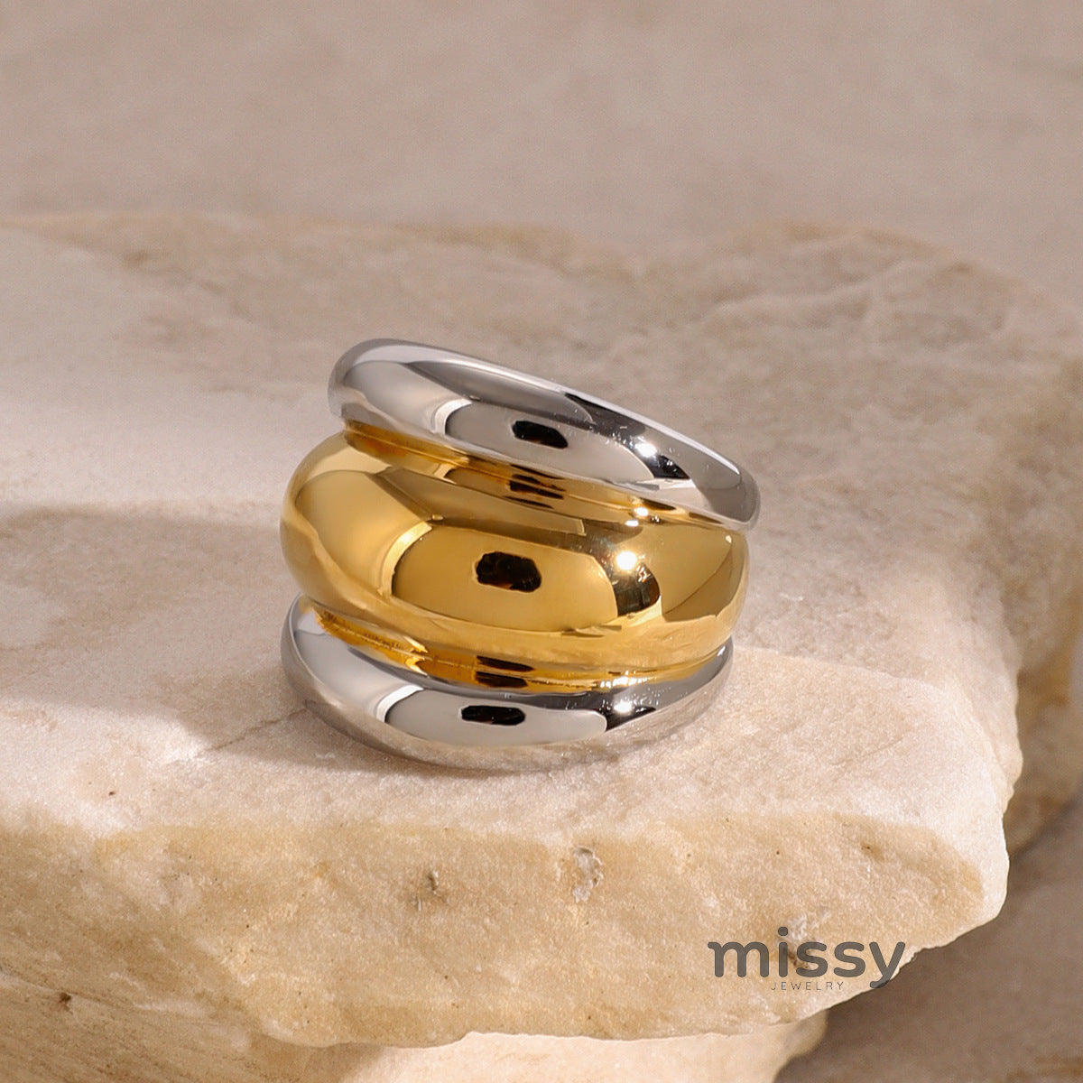 Karsen Two-Tone Band Ring