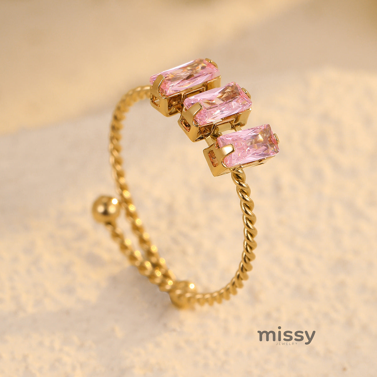 Karsyn Zircon Open Ring [SSF6GAJP]