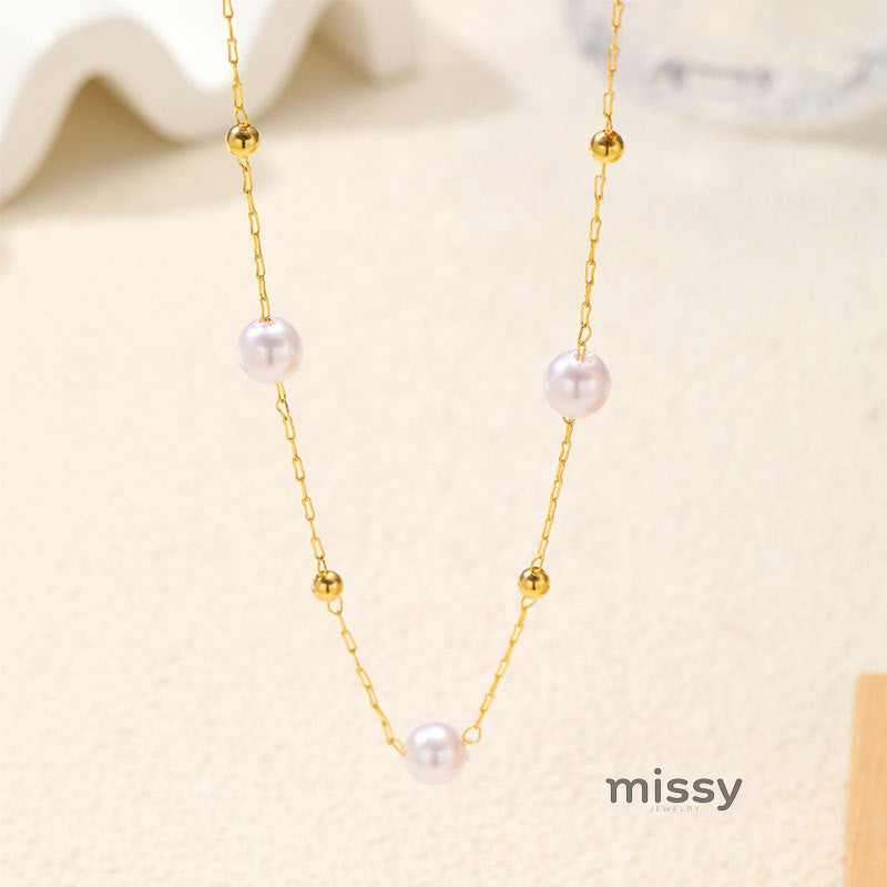 Karsynn Pearl Orb Charm Necklace [OKVS8HOS]