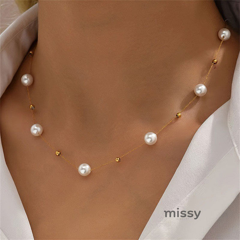Karsynn Pearl Orb Charm Necklace [XL3C2Q8H]