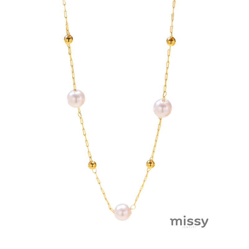 Karsynn Pearl Orb Charm Necklace [OVHMAHIV]