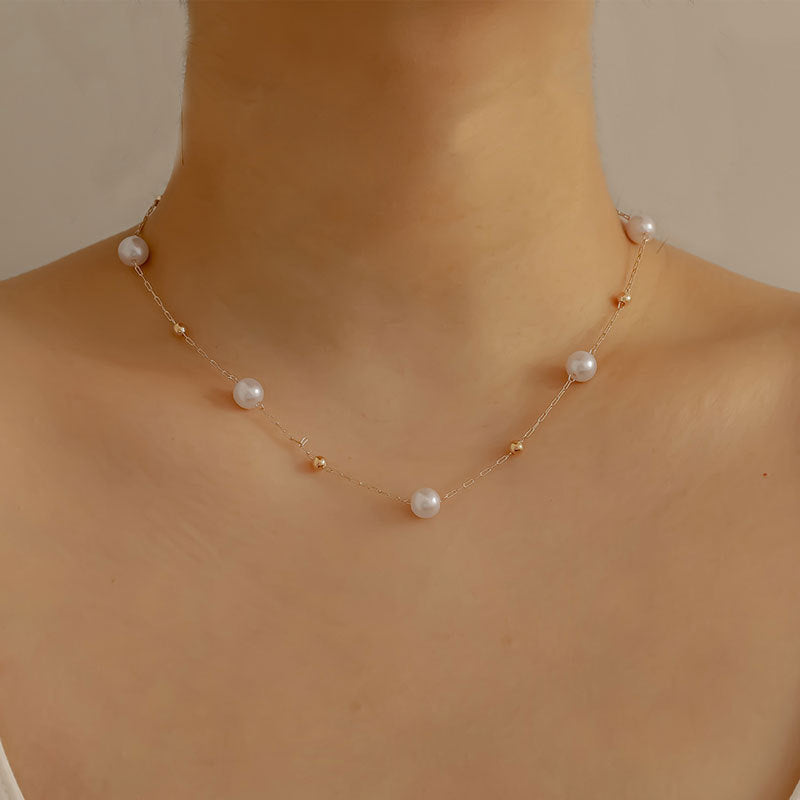 Karsynn Pearl Orb Charm Necklace [2WW6ZAUJ]