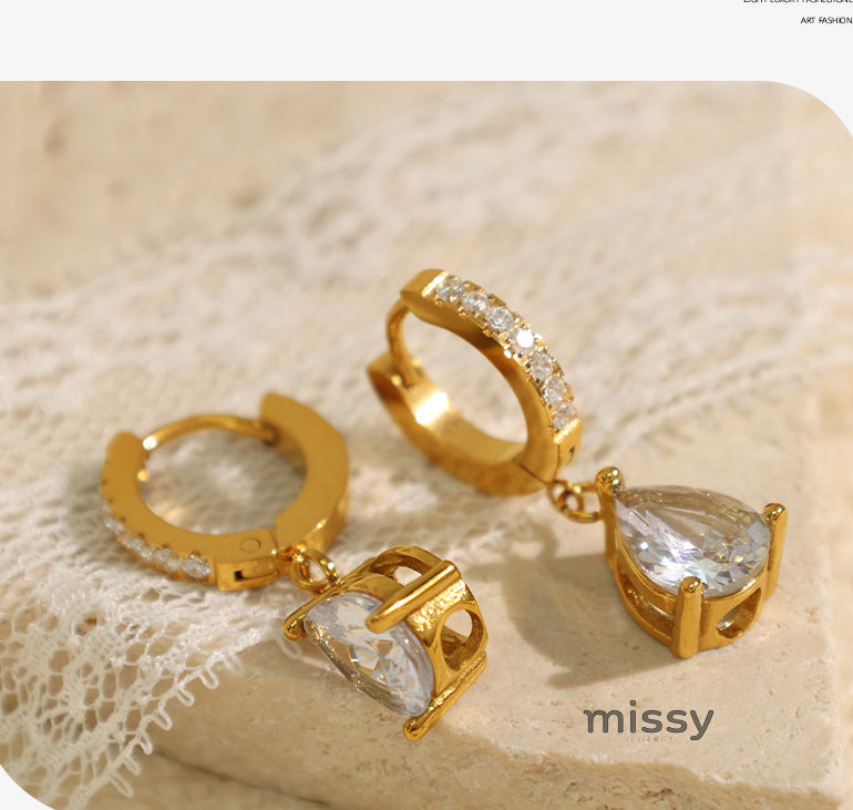 Kasia Zircon Interlocking Hoops [WH6WWG4S]