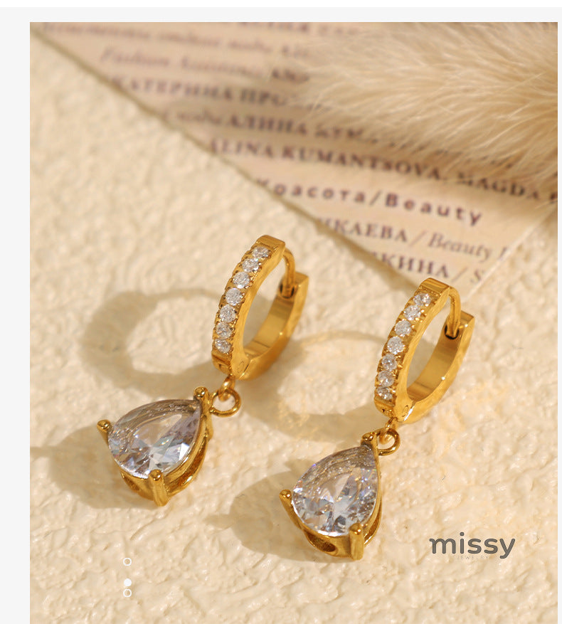 Kasia Zircon Interlocking Hoops [6J3BHI5J]