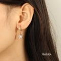 Kasia Zircon Interlocking Hoops [9T2D398N]