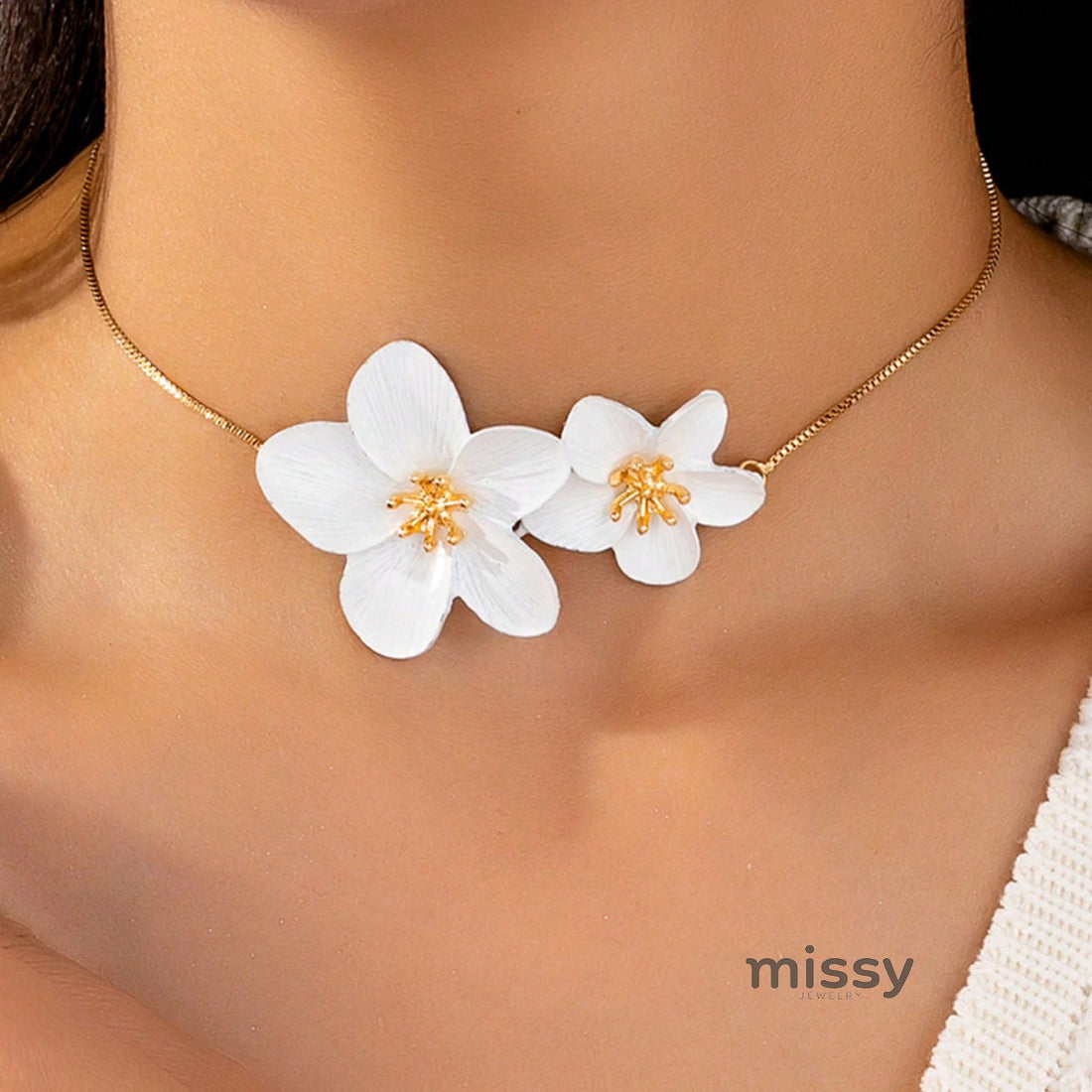 Katana Bloom Pendant Necklace [QC62RONZ]